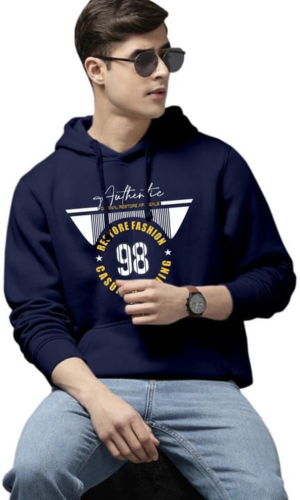 Premium Quality Phillips Cotton Hoodie [98-Navy Blue]